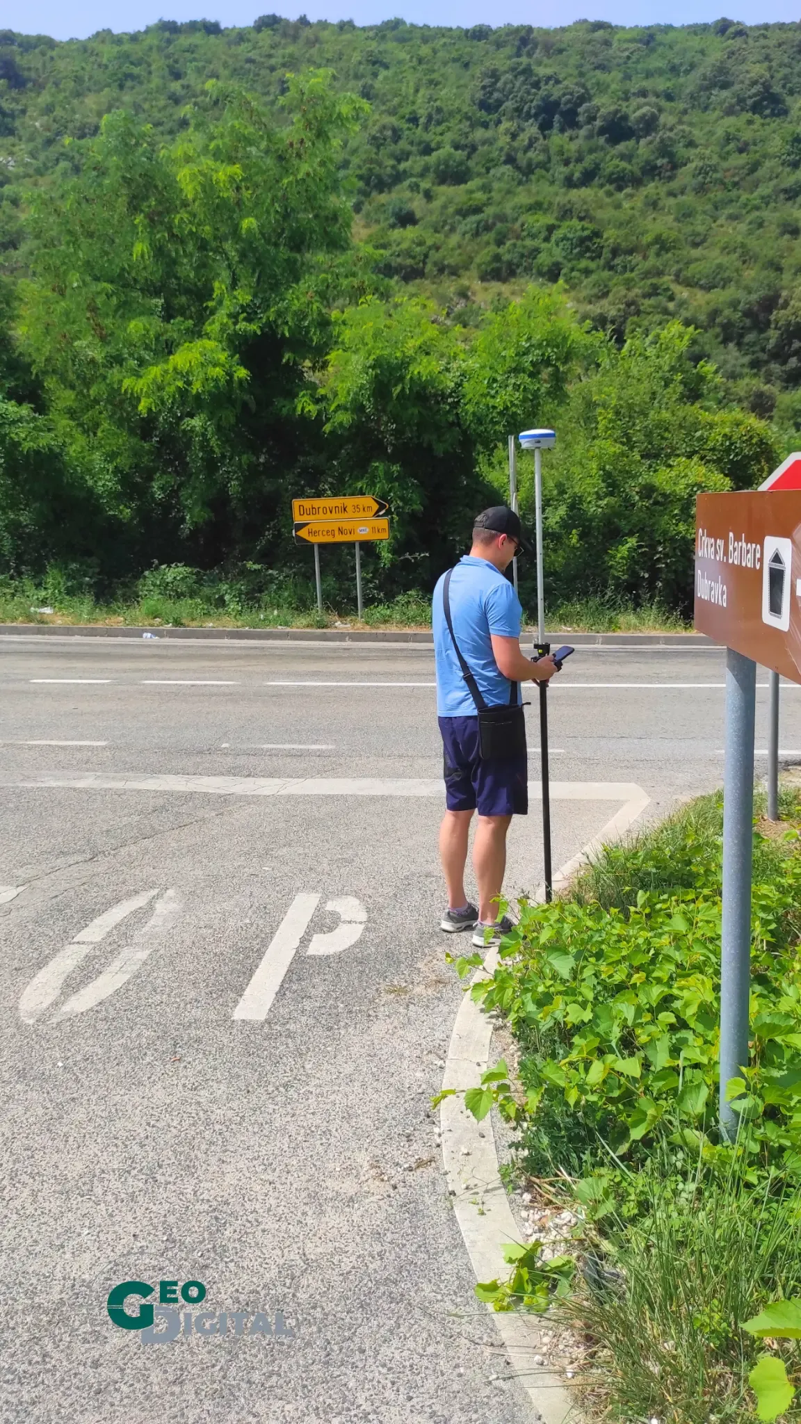 Geodetska izmjera GNSS uređajem na terenu u okolici Samobora